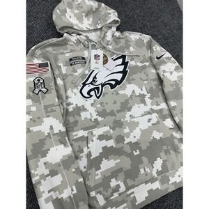 Philadelphia Eagles Men's XL Nike Salute to Service Hoodie Camo Sweatshirt - New